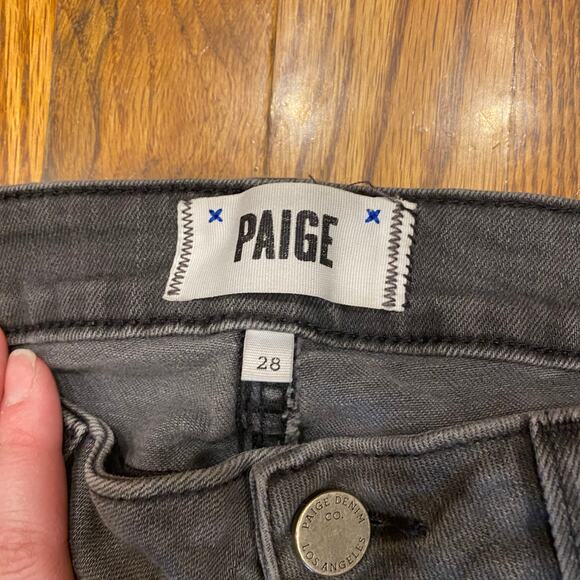 Paige Denim Verdugo Ultra Skinny Jeans Distressed Black 28 - Picture 3 of 6